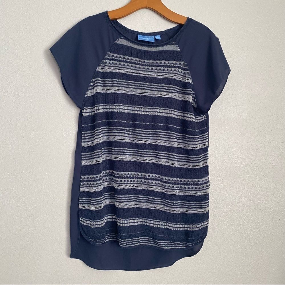 SIMPLY VERA by Vera Wang short sleeve high low blouse